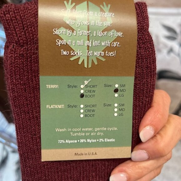 Alpaca Socks with Image Wine Boot Socks - Picture 2 of 2